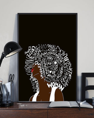 Black Pride Powerful Black Girl Vertical Poster LN Black Proud And Educated Melanin Power