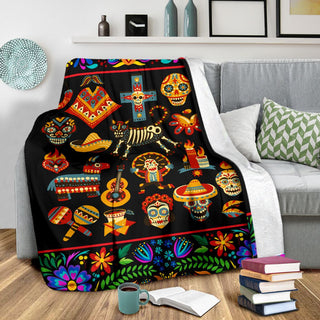 Skull Gift Skull Lover Skull Hallow Skull Flowers Blanket HG