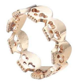 Heart Skull Ring Band