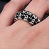 Stainless Steel Men Punk Skull Ring