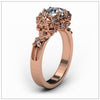 Elegant Gold Skull Zircon Ring - designfullprint