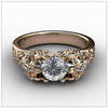 Elegant Gold Skull Zircon Ring - designfullprint