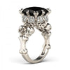 Black Diamond Skull Ring