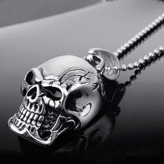Tibet Stainless Steel Skull Pendant Necklace