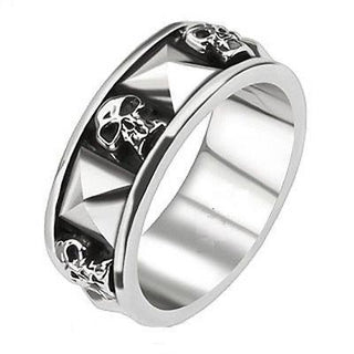 Skull and Pyramid Cast Band Ring