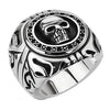 Fancy Skull Shield Wide Ring
