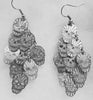 Silver Tone Skull Skeleton Head Earrings