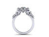 Silver Skull Sapphire Wedding Ring