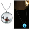 Skull Head Steampunk Fire Glow In Dark Necklace