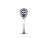 Silver Filled Skull White Sapphire Wedding Ring