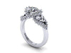 Silver Skull Sapphire Wedding Ring