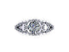 Silver Filled Skull White Sapphire Wedding Ring
