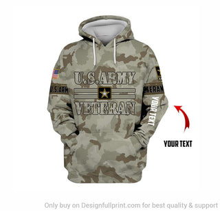 Gift For Army Military Army Retired Soldier Hoodie Personalized Unisex Hoodie HG