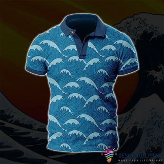 Samoa Wave Art Polo Shirt NHD