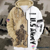 Gift For Army Brown Military Army Retired Soldier Hoodie Personalized Unisex Hoodie HG