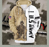 Gift For Army Brown Military Army Retired Soldier Hoodie Personalized Unisex Hoodie HG
