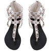 Gothic Rhinestone Crosses and Skull Sandals