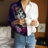 Skull Gift Till Death Do Us Part Couple Skull Print Long Sleeve Shirt HG
