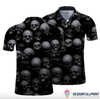 Skull Gift Black Skull Polo Shirt NHD