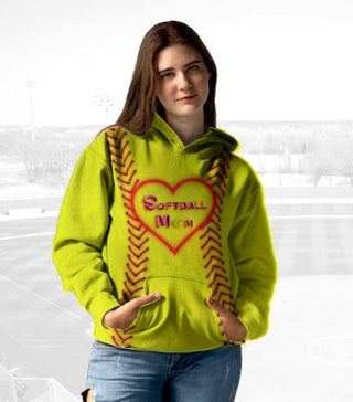 Unisex Hoodie for Softball lovers - Softball Mom Hoodies - designfullprint