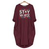 Black Pride Stay Woke Black History Month Dress for Women Africa Pride Batwing Pocket Dress Black And Proud 365