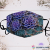 Purple Succulent Cactus Flower Face Mask NH Cloth Mask