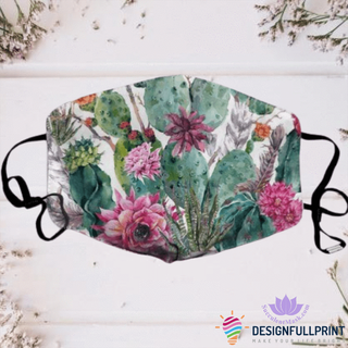 Pink Cactus Flower Face Mask NH Cloth Mask