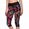 Sugar Skull Capri Pants - designfullprint