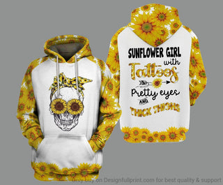 Gift For Hippie Multicolor Sunflower Girl Unisex Hoodie LH