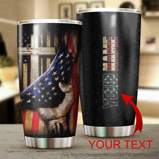Christian Flag Personalized Tumbler