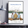 Fishing Gifts Fishing Family Ready to Hang Canvas