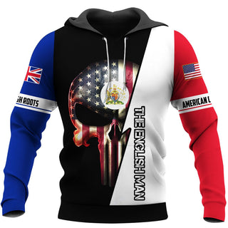 Skull Gift English American Skull US Unisex Size Hoodie