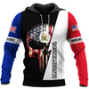 Skull Gift English American Skull US Unisex Size Hoodie
