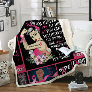 Breast Cancer Sofa Throw Blanket