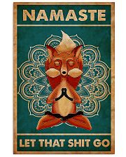 Namaste Mediation Yoga Fox Retro Vertical Home Deco Poster PA