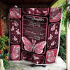 Gift For Butterfly Lover Gift For Mom Pink To My Daughter Love You Daughter Mom Butterfly Blanket HG
