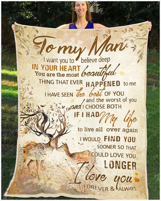 BLANKET DEER To my Man I Choose Both
