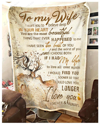 BLANKET DEER To my Wife I Choose Both