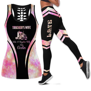 Gift For Trucker Trucker's Wife Tank Top And Leggings Set Trucker Wife Shirt