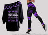 Gift For Trucker My Man My Truck Driver Is My World Trucker Wife Off Shoulder Long Sleeves Top and Leggings Set