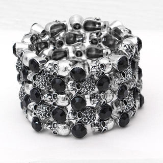 Skull Elastic Cuff Bracelet - designfullprint