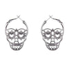Heart Eyes Skull Hoop Earrings