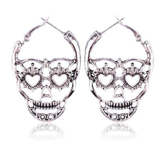 Vintage Retro Hollow Skull Earrings - designfullprint