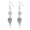 Viking Compass Rune Skull Earrings - designfullprint