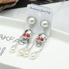 Skull Pearl Earrings - designfullprint