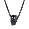 Skull Head Stainless Steel Gothic Biker Necklace - designfullprint