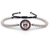 Beads Braided Skull Cubic Zirconia Macram Fashion Bracelet