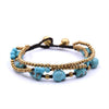 Skull Copper Beaded Stone Bracelets