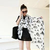 Skull Print Chiffon Silk Scarf - designfullprint