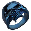 Blue Skull Ring - designfullprint